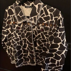 Brown and Beige animal print jacket